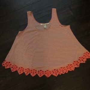 Coral Flowy Tank